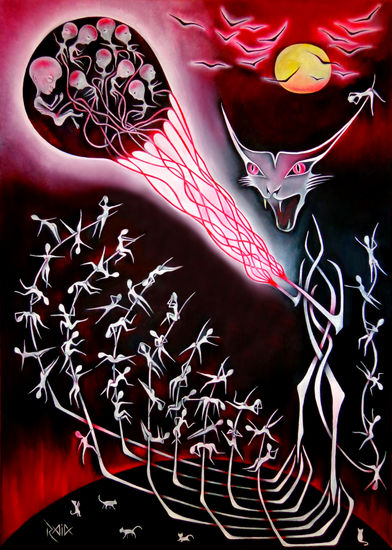 Gato Dios (Deshumanización) Óleo Lienzo Otros