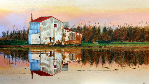 ATARDECER COLORIDO Oil Panel Landscaping