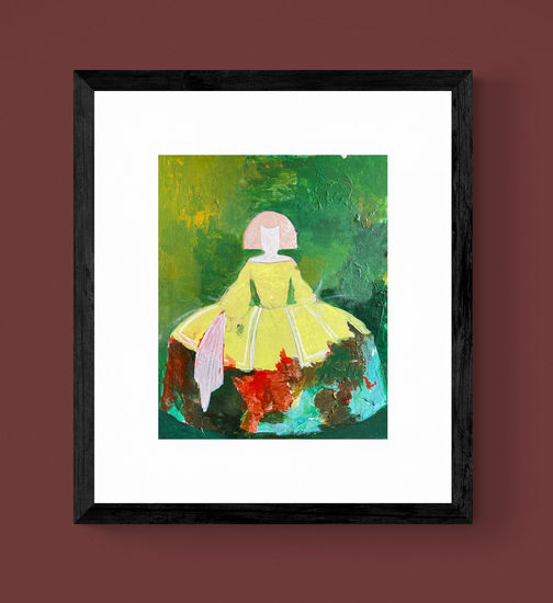 INFANTA Mixed media Card Figure Painting