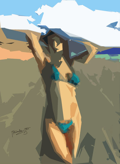 Chica en Calblanque Acrílico Papel Figura