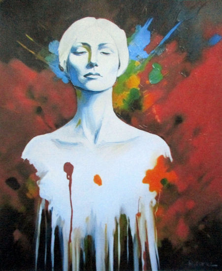 "Portrait In Dissolution" Acrylic Canvas Portrait