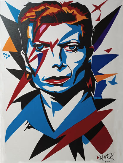 Bowie Pop Art XI Acrílico Lienzo Figura