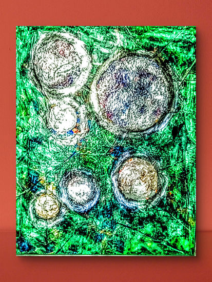 Verde Espacio Media Mixta Lienzo Otros