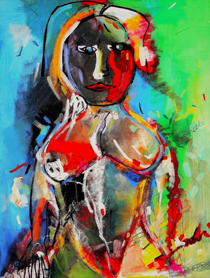 La menina Oil Textile Figure Painting