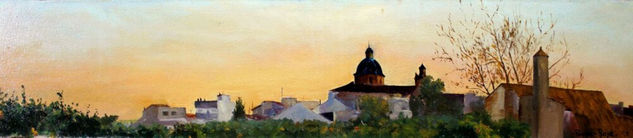 Atardecer de invierno Oil Canvas Landscaping