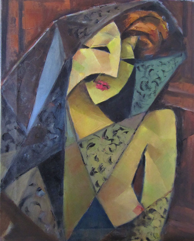 MUJER CON MANTILLA