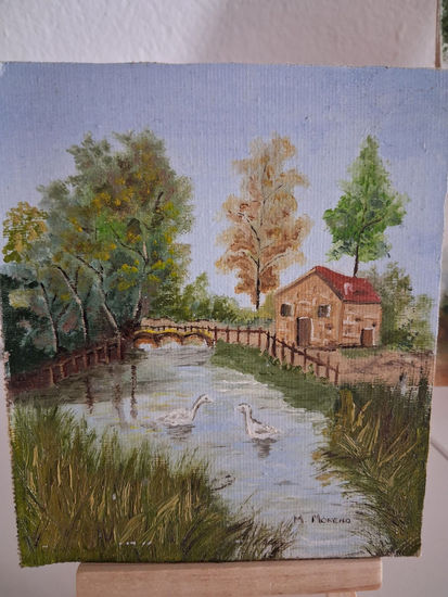 Calle solitaria Oil Panel Landscaping