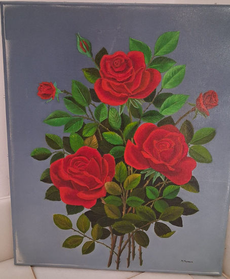 Rosas en fresco de encanto Óleo Tabla Floral