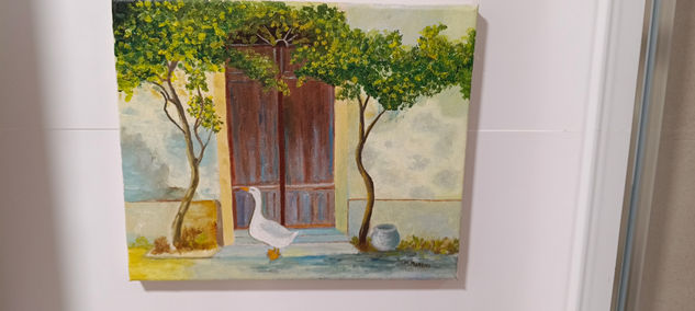 En el cortijo Oil Panel Animals
