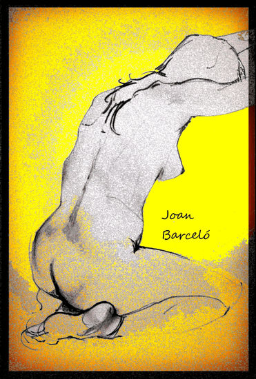 La mujer semiagachada. 