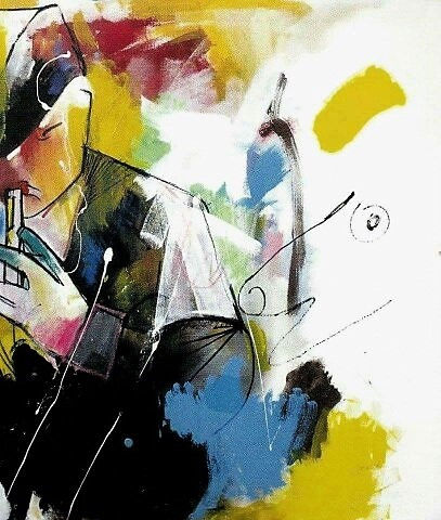 Sant Juan Fabioler. Media Mixta Tela Figura