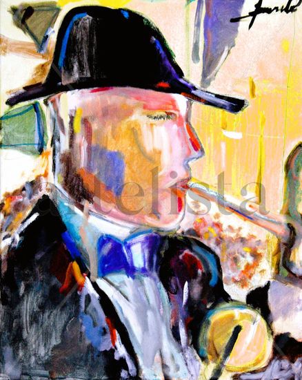 Primer toc de fabiol Mixed media Canvas Figure Painting