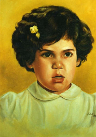 Retrato de niña Oil Canvas Portrait