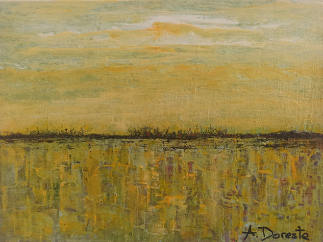 Reflejos del atardecer Acrylic Paper Landscaping