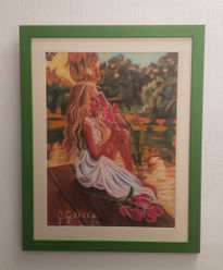 La joven del estanque