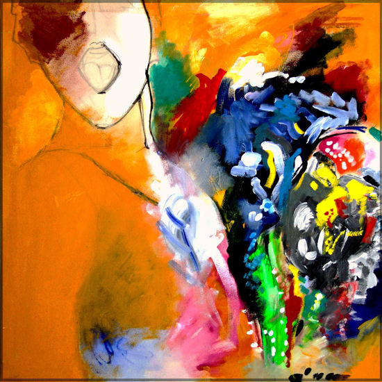 La risa que anelo. Oil Canvas Figure Painting