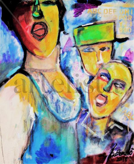 La fiesta prohibida Óleo Lienzo Figura