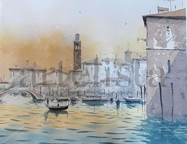 Always Venice Acuarela Papel Marina