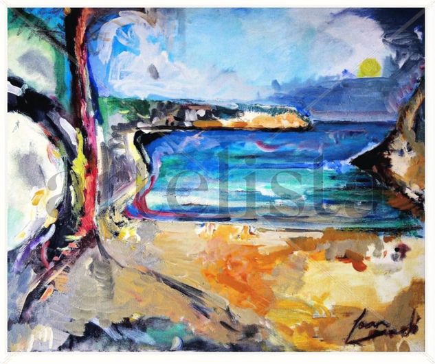 La playa Mixed media Textile Landscaping