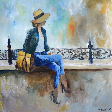 Waiting for   him