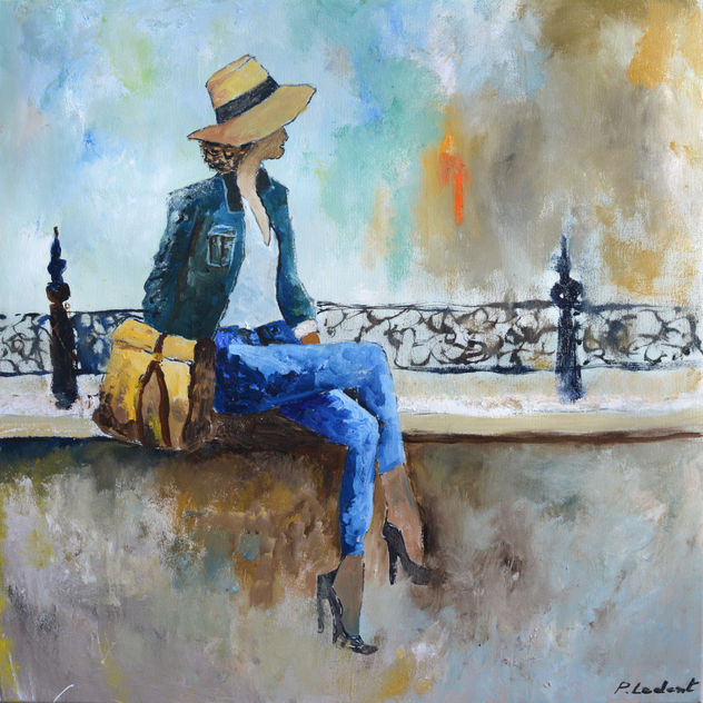 Waiting for   him