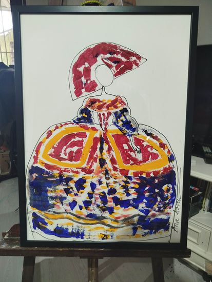 Menina abstracta 1 50x70 cm Acrylic Paper Others