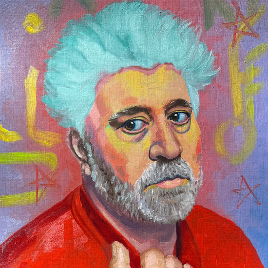 Pedro Almodóvar Óleo Papel Retrato