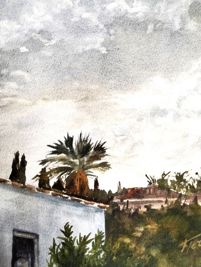 se acercan las nubes Watercolour Paper Landscaping