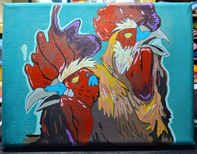 DUOS Acrílico Lienzo Animales