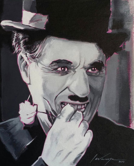 Charles Chaplin Acrílico Lienzo Retrato