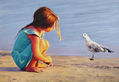 Niña con gaviota