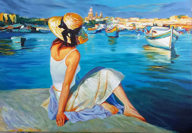 Descanso junto al mar Oil Canvas Landscaping