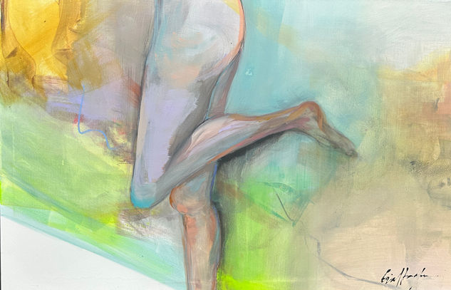 AVANT DE TE VOIR Acrylic Textile Nude Paintings