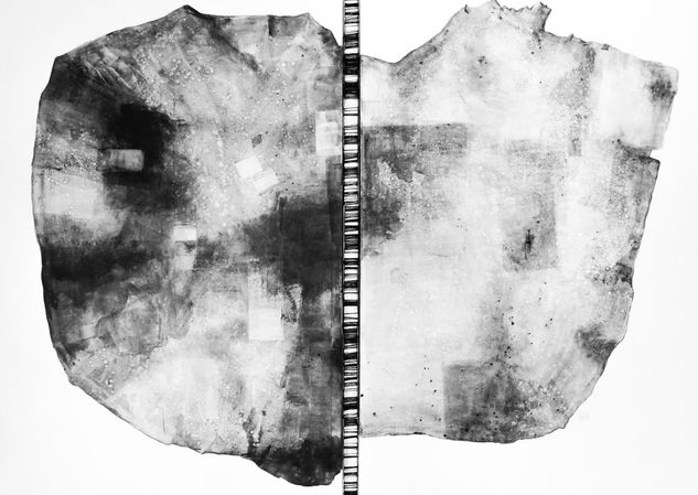 Cartografías del Silencio: 225 Km² Mixed media Canvas Others