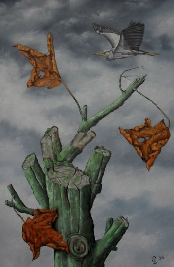 The Passer-by Oil Panel Landscaping