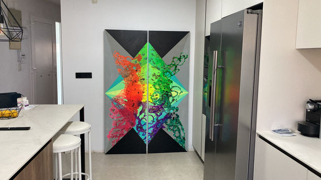 Explosión flúor Acrílico Lienzo Otros