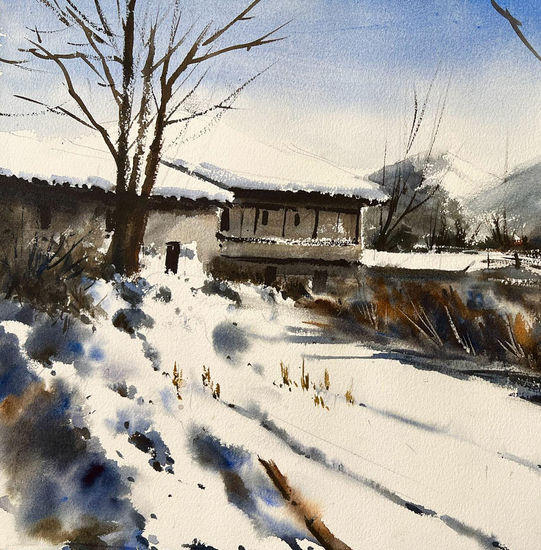 nevada en el pino aller Watercolour Paper Landscaping