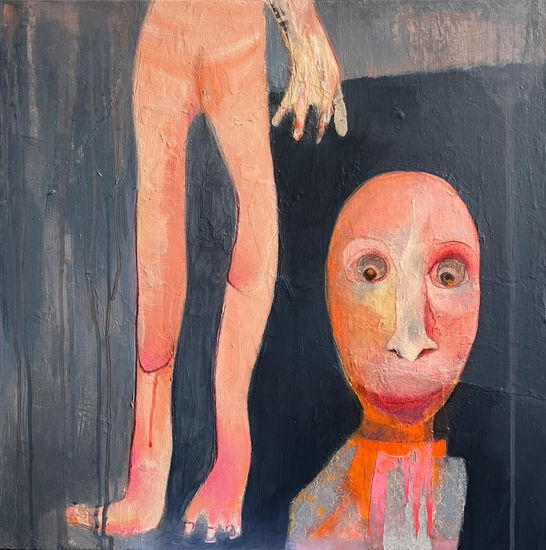 Virginie Michel - Chair d’Encre (1) Acrylic Canvas Portrait