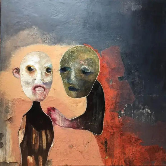 Virginie Michel - Les Retrouvailles Media Mixta Lienzo Retrato