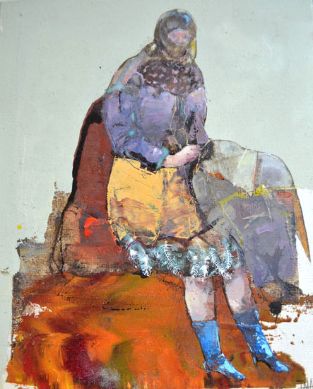 Valérie Jayat - Calin Douillet Media Mixta Lienzo Figura