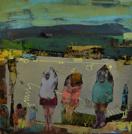 Valérie Jayat - Habités Media Mixta Lienzo Figura