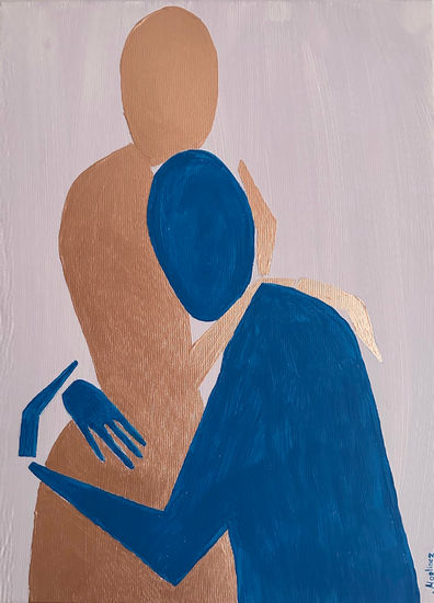 Golden solace Painting Óleo Lienzo Figura