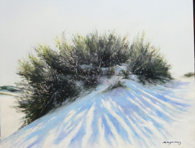 Duna en playa de Valdelagrana XVII Óleo Tabla Paisaje