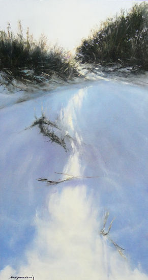 Duna en playa de Valdelagrana XVIII Óleo Tabla Paisaje