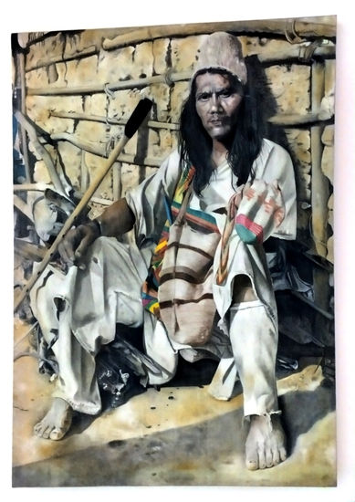 Arawaco Óleo Lienzo Retrato