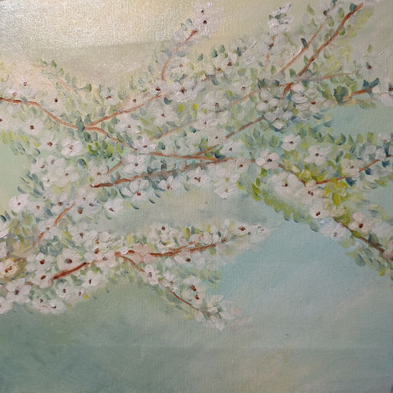 Almendro al sol Oil Canvas Floral Painting