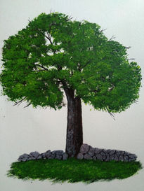 Oil painting tree...