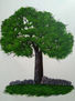 oil painting tree on paper