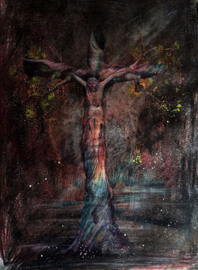 El árbol de la vida Cera Papel Paisaje