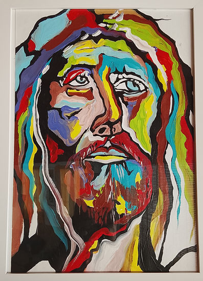 Jesus Acrílico Tela Retrato